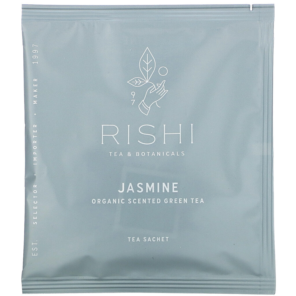 Rishi Tea, Organic Scented Green Tea, Jasmine, 15 Sachets, 1.48 oz (42 g) - Imagem 3
