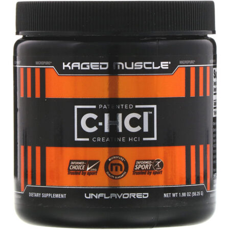 Kaged Muscle, C-HCI Patenteado, Creatina HCI, Sem Sabor, 1,98 oz (56,25 g)