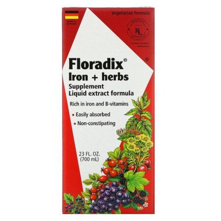 Flora, Floradix, Suplemento de Ferro + Ervas, Fórmula de Extrato Líquido, 700 ml (23 fl oz)