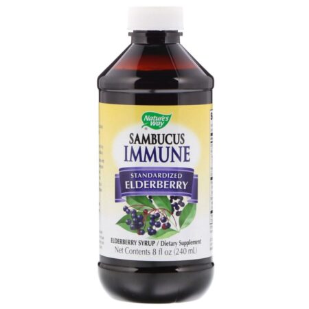 Nature's Way, Sambucus Immune, Sabugueiro, Padronizado, 240 ml (8 fl oz) - Imagem 3