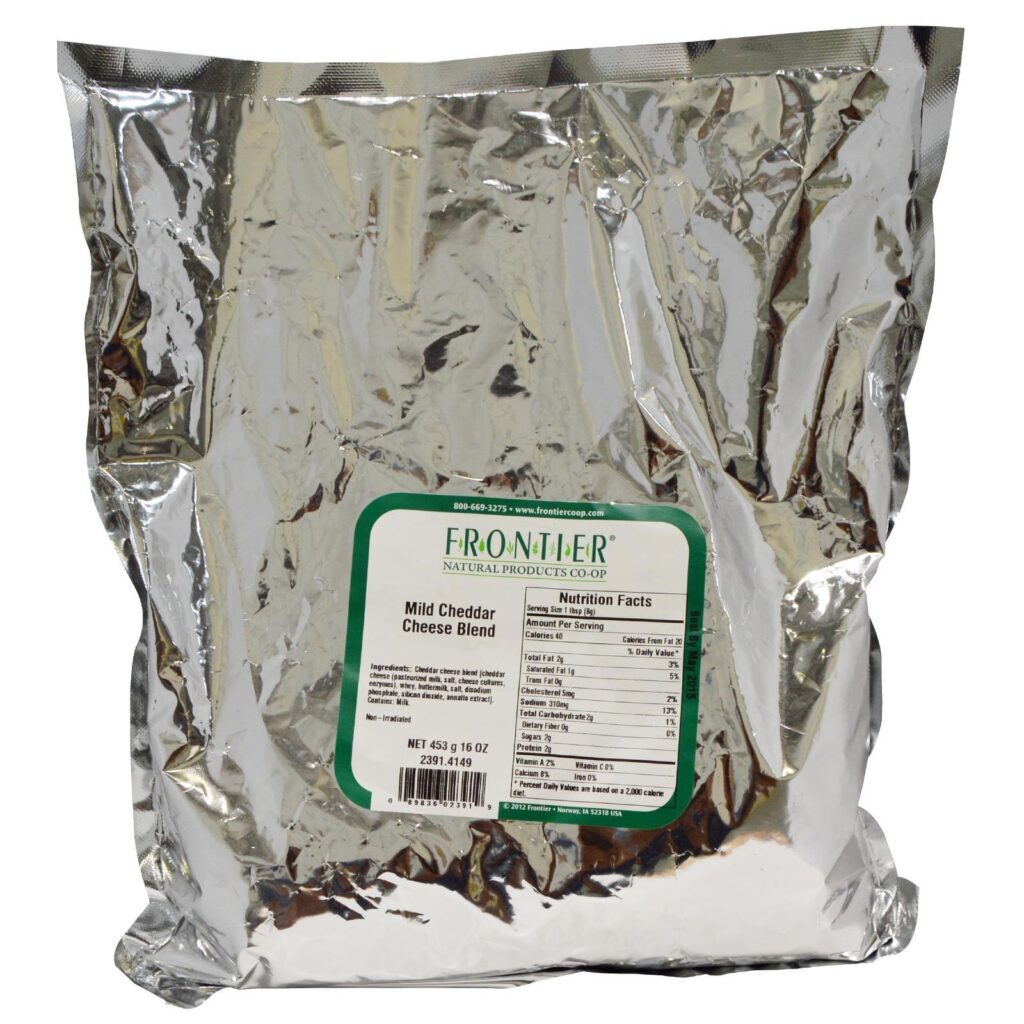 Frontier Natural Products, Mistura Aromatizante Suave de Queijo Cheddar, 16 oz (453 g) - Imagem 2