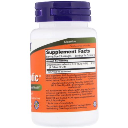 Now Foods, OralBiotic, 60 Pastilhas - Image 2