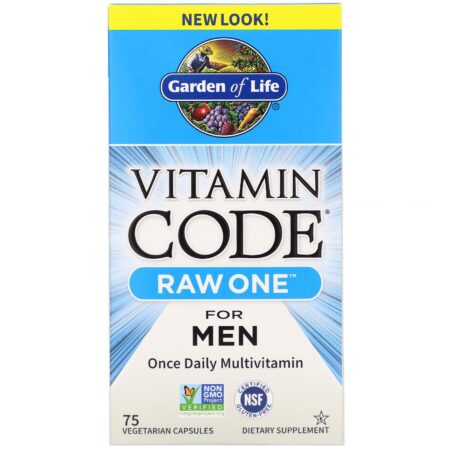 Garden of Life, Vitamin Code, RAW One, multivitamínico de administração única diária para homens, 75 cápsulas vegetarianas - Image 2