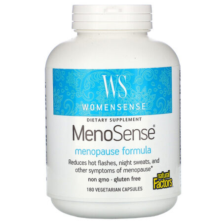 Natural Factors, WomenSense, MenoSense, Fórmula da Menopausa, 180 Cápsulas Vegetarianas