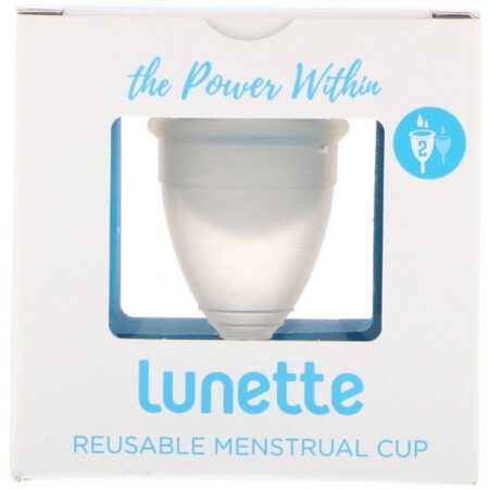 Lunette, Coletor Menstrual Reusável, Modelo 2, Transparente, 1 Coletor