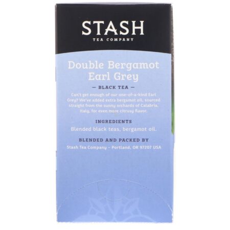 Stash Tea, Chá Preto, Earl Grey de Tangerina Duplo, 18 Sachês de Chá, 1,1 oz (33 g) - Image 2