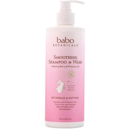 Babo Botanicals, Shampoo e Limpeza Suave, Frutas Vermelhas e Onagra, 16 fl oz (473 ml)