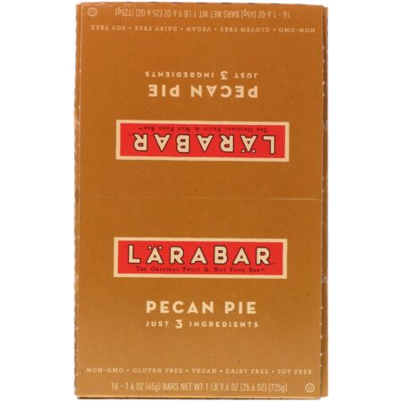 Larabar, The Original Fruit & Nut Food Bar, Pecan Pie, 16 Bars, 1.6 oz (45 g) Each - Image 2