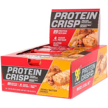 BSN, Protein Crisp, Sabor Manteiga de Amendoim Crocante, 12 Bares, 56 g (1,97 oz) Cada