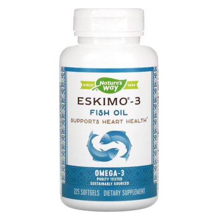 Enzymatic Therapy, Eskimo-3, Óleo de Peixe Estável Natural, 225 Cápsulas Gelatinosas - Image 3