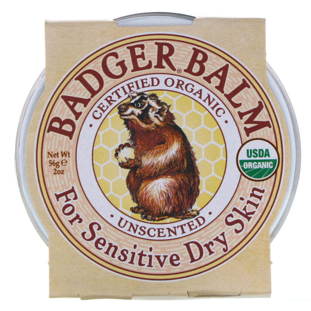 Badger Company, Bálsamo Badger, Para Pele Seca Sensível, Sem Perfume, 2 oz (56 g) - Imagem 2
