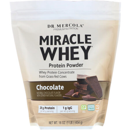 Dr. Mercola, Whey Milagre, Proteína em Pó, Chocolate, 1 lb (454 g)