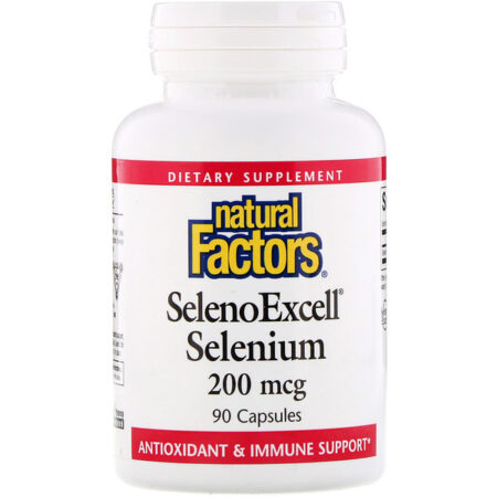 Natural Factors, SelenoExcell, Selênio, 200 mcg, 90 Cápsulas