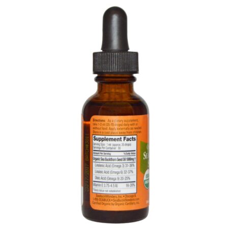 SeaBuckWonders, Organic Himalayan Sea Buckthorn Seed Oil, 30 ml (1 oz) - Image 2