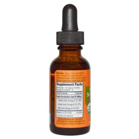 SeaBuckWonders, Organic Himalayan Sea Buckthorn Seed Oil, 30 ml (1 oz) — foto 2