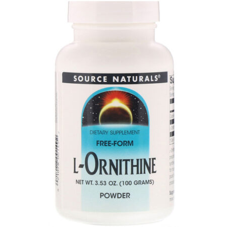 Source Naturals, L-Ornitina em pó, 3,53 oz (100 g)