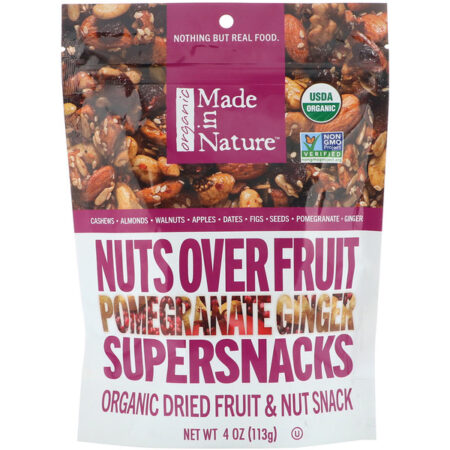 Made in Nature, Organic Nuts Over Fruit, Pomegranate Ginger Supersnacks, 4 oz (113 g)