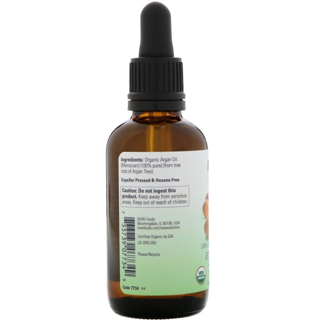 Now Foods, Óleo de Argan orgânico, 59 ml (2 fl oz) - Imagem 3