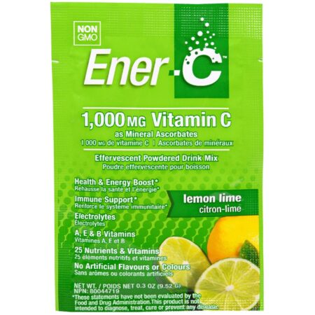 Ener-C, Vitamina C, Pó Efervescente, Lima-Limão, 30 Pacotes, 10,1 oz. (285.6 g) - Image 3