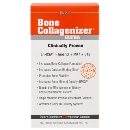 BioSil by Natural Factors, Bone Collagenizer Ultra, 40 Vegetarian Capsules