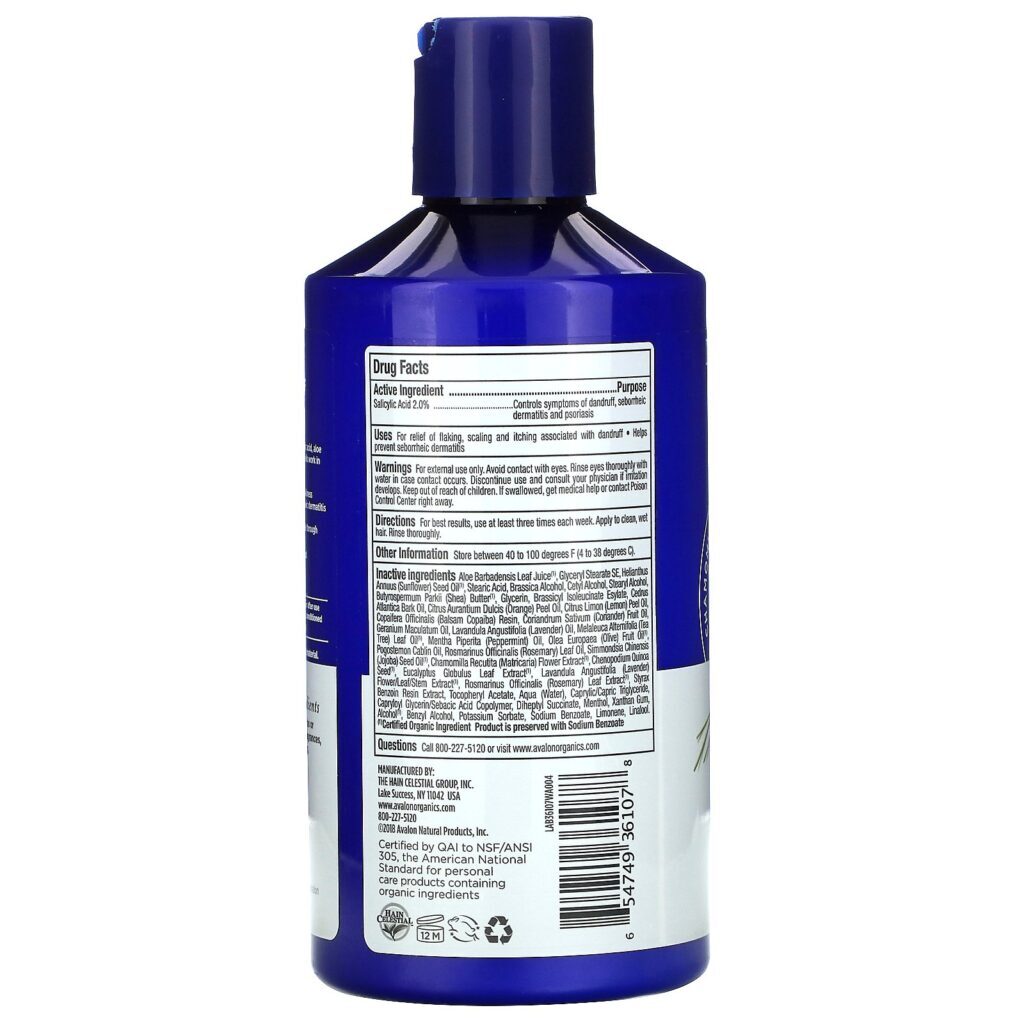 Avalon Organics, Condicionador Anti-Caspa, Camomila, 14 oz (397g) - Imagem 2