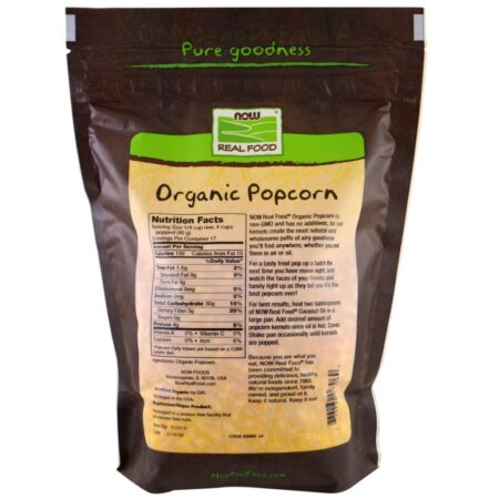 Now Foods, Real Food, Milho de Pipoca Orgânico, 680 g (1,5 lb) - Imagem 2