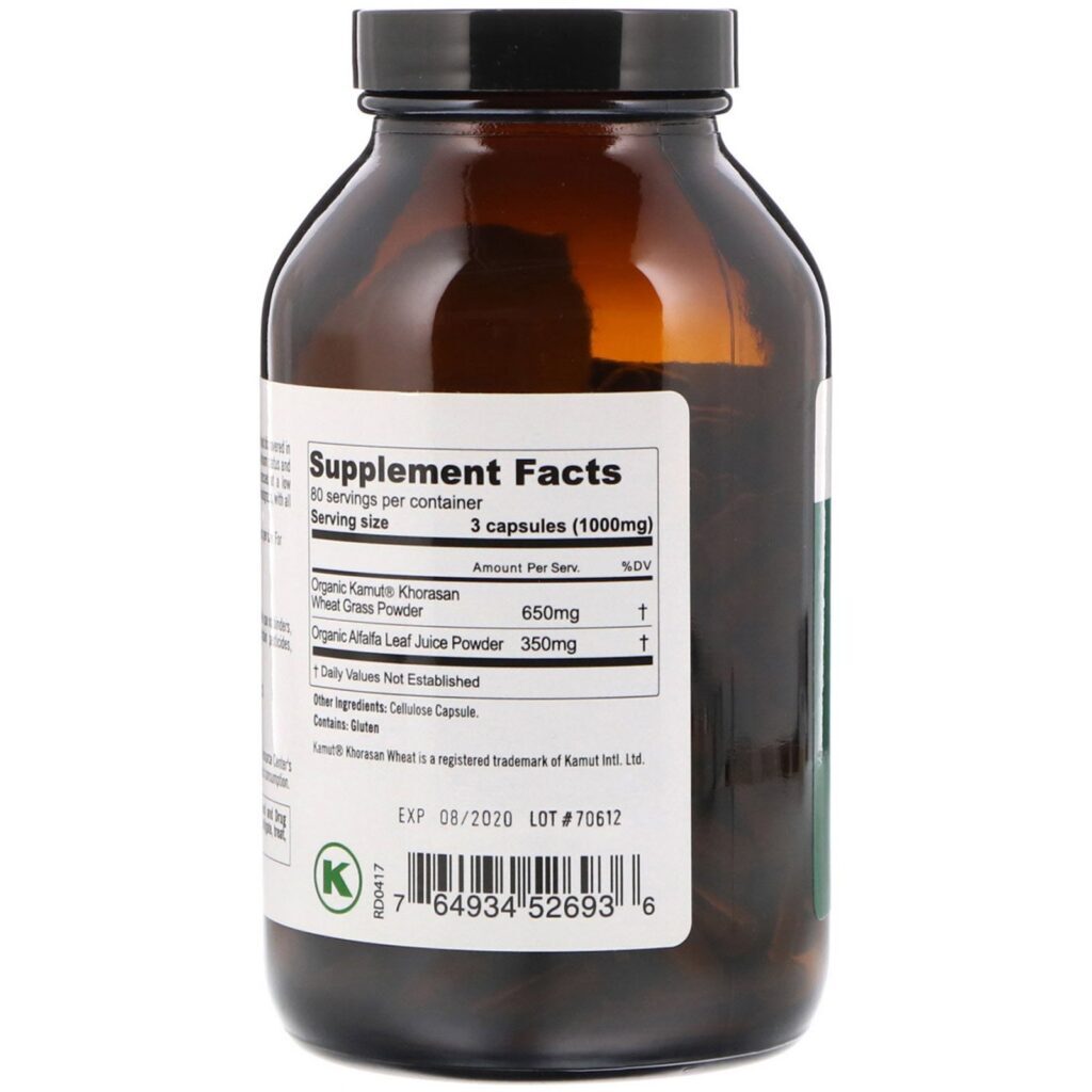 Pure Planet, Heirloom Wheatgrass, 240 Vegetarian Capsules - Imagem 2