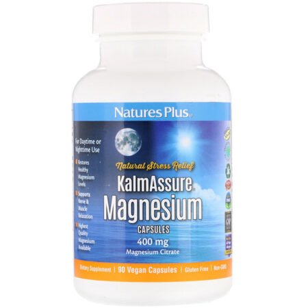 Nature's Plus, Kalmassure, Magnésio, 400 mg, 90 Cápsulas Veganas