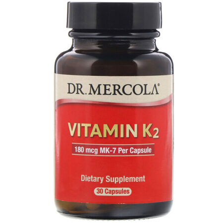 Dr. Mercola, Vitamina K2, 180 mcg, 30 Cápsulas