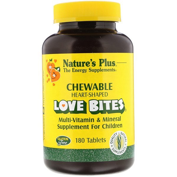 Nature's Plus, Love Bites, Multi-Vitamin & Mineral, Supplement For Children, 180 Tablets