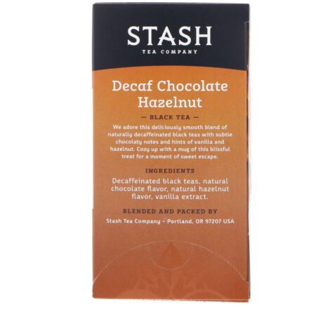 Stash Tea, Black Tea, Decaf Chocolate Hazelnut, 18 Tea Bags, 1.2 oz (36 g) - Image 2