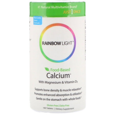 Rainbow Light, Just Once, Cálcio Baseado em Alimentos, 180 Comprimidos