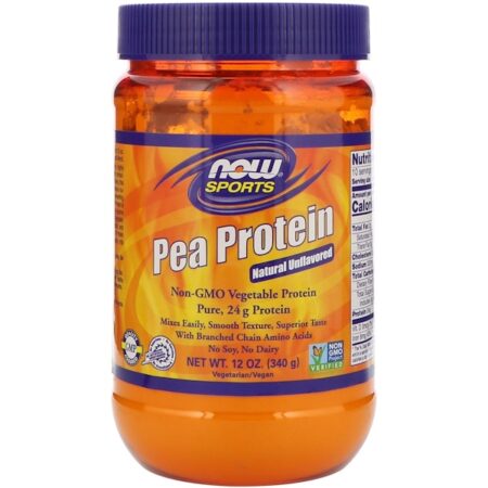 Now Foods, Proteína de ervilhas, natural sem sabor, 12 oz. (340 g)