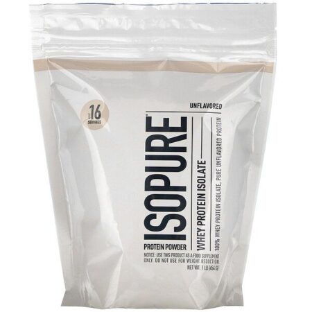 Isopure, Isolado de Proteína Whey, Proteína em Pó, Sem Sabor, 454 kg (1 lb)