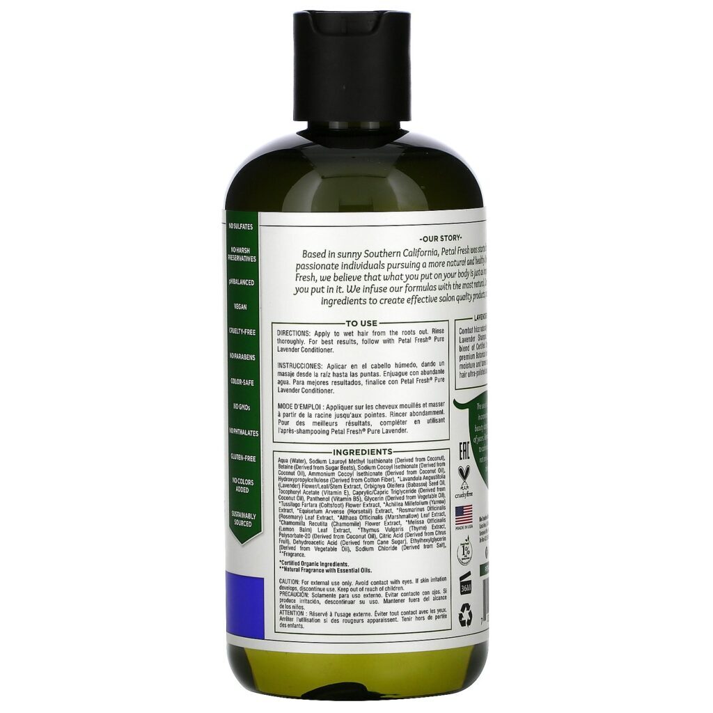 Petal Fresh, Puro, Shampoo Antifrizz, Lavanda, 475 ml (16 fl oz) - Imagem 2