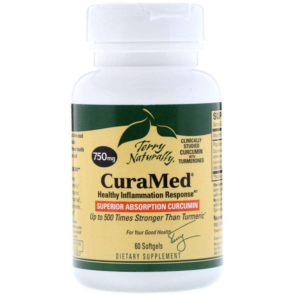 Terry Naturally, CuraMed, 750 mg, 60 Cápsulas Softgel - Imagem 3