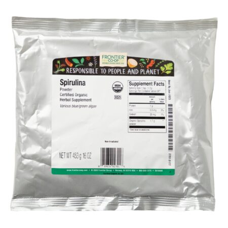 Frontier Natural Products, Spirulina Powder, 16 oz (453 g) - Image 2