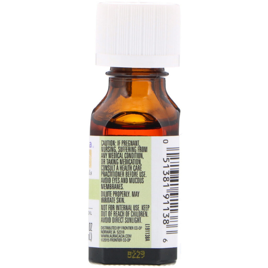 Aura Cacia, 100% Pure Essential Oil, Tangerine, .5 fl oz (15 ml) - Imagem 2