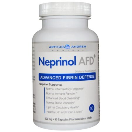 Arthur Andrew Medical, Neprinol AFD, Defesa Fibrina Avançada, 500 mg, 90 Cápsulas