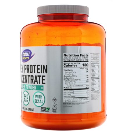 Now Foods, Sports, Whey Protein Concentrado, Sem Sabor, 2268 g (5 lb) - Image 2