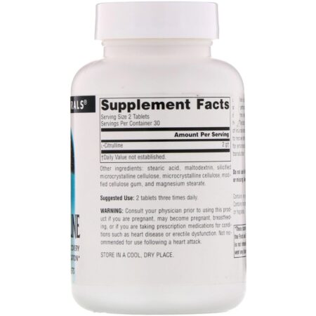 Source Naturals, L-Citrulina, 1000 mg, 60 Comprimidos - Image 2