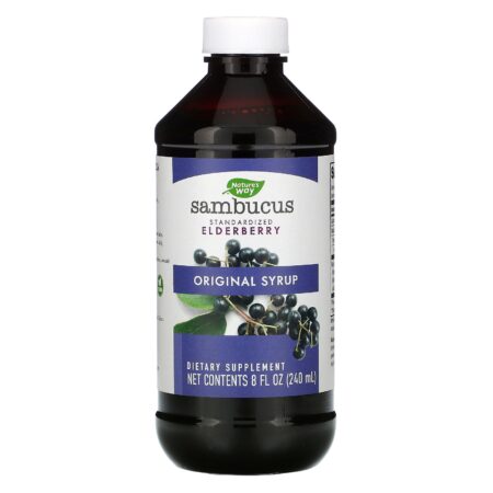 Nature's Way, Sambucus, Original Syrup, Standardized Elderberry, 8 fl oz (240 ml) - Image 3