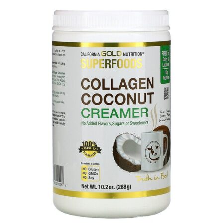 California Gold Nutrition, Superfoods, Creme de Coco com Colágeno em Pó, Sem Açúcar, 288 g (10,2 oz)