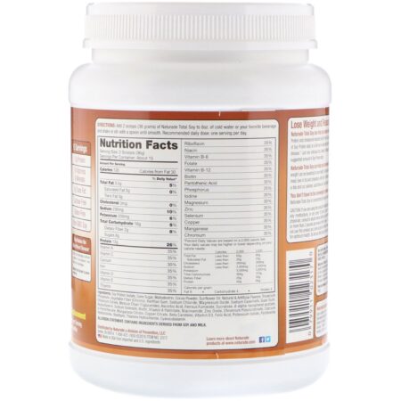 Naturade, Total Soy, Shake para Perda de Peso, Chocolate, 540 g (1,2 lb) - Image 2