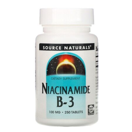 Source Naturals, Niacinamida B-3, 100 mg, 250 tabletes