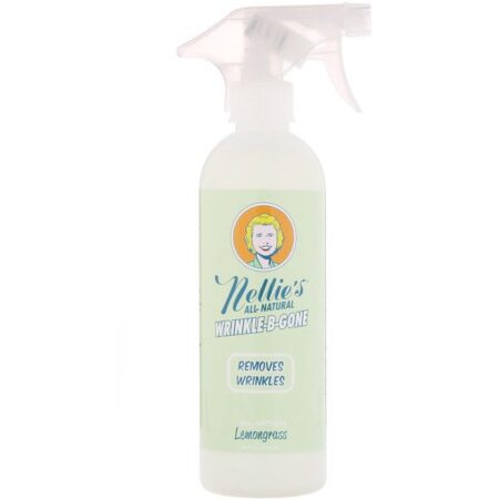 Nellie's, All-Natural, Wrinkle-B-Gone, Removes Wrinkles, Lemongrass, 16 fl oz (474 ml)