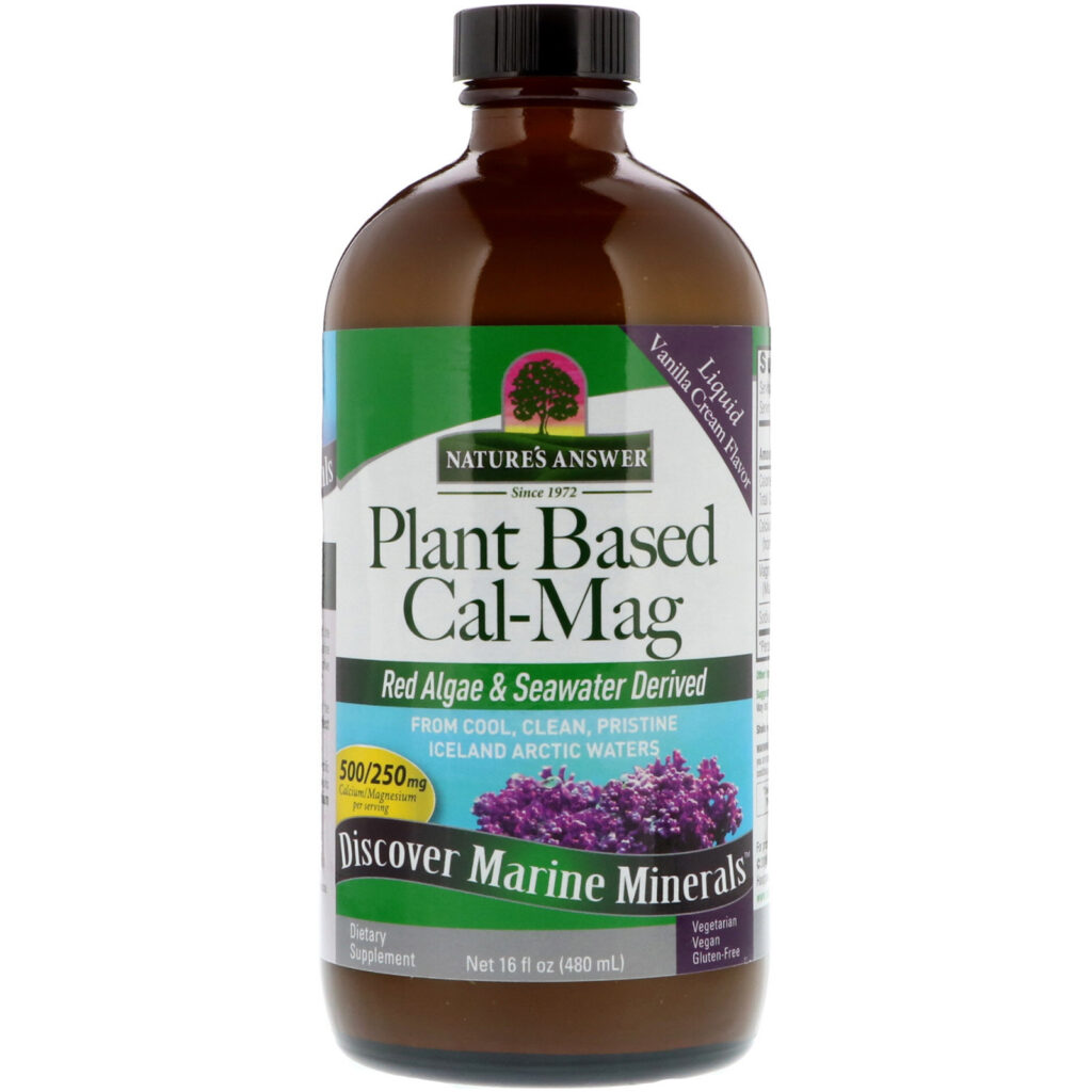 Nature's Answer, Plant Based Cal-Mag, Vanilla Cream Flavor, 16 fl oz (480 ml) - Imagem 3