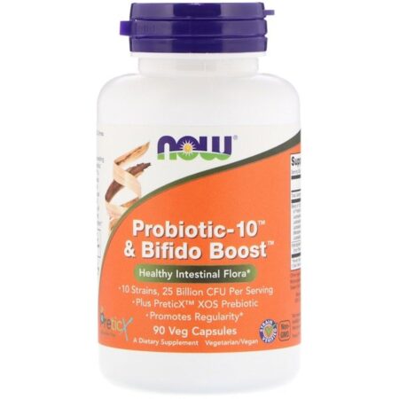 Now Foods, Probiotic-10 e Bifido Boost, 25 bilhões, 90 Cápsulas Vegetais