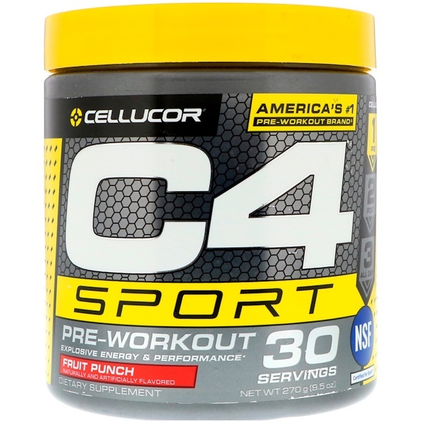 Cellucor, C4 Sport, Pré-Treino, Ponche de Frutas, 270 g (9,5 oz)