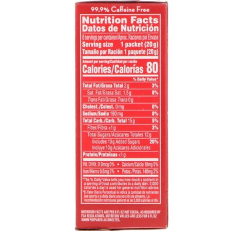 Nestle Hot Cocoa Mix, Rich Milk, sabor de chocolate. 6 pacotes, 20.2 g cada - Imagem 2